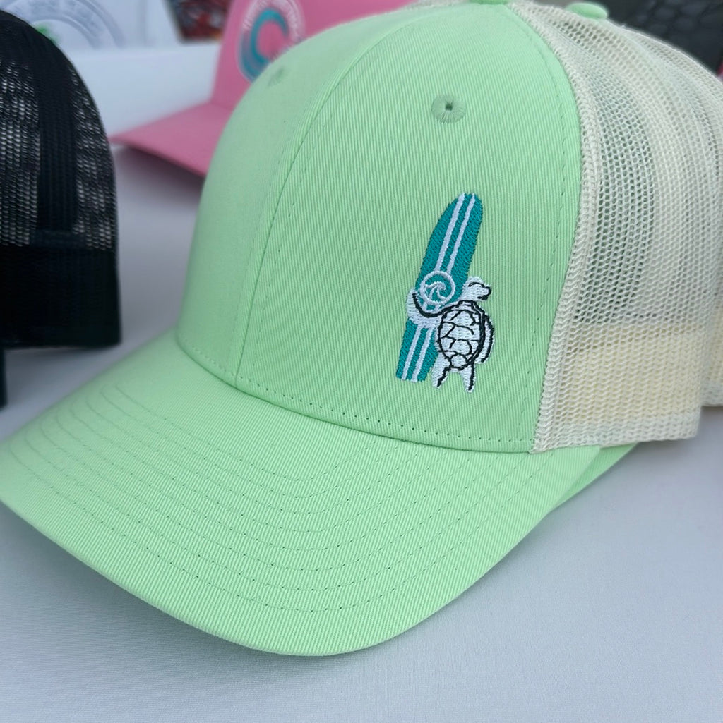 Surf Turtle Trucker - Mint - Turtles and Tides 